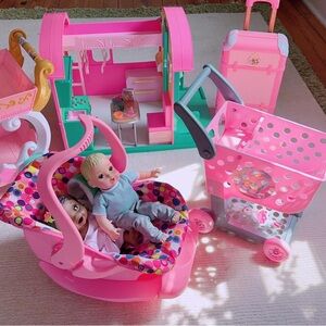 Toys Pink Doll Playset with Accessories